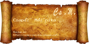 Csapó Mónika névjegykártya
